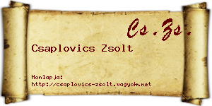 Csaplovics Zsolt névjegykártya